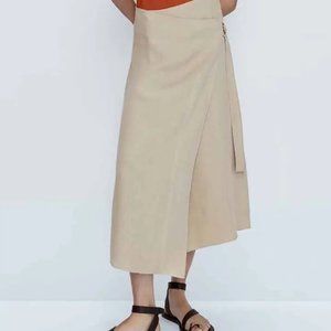 A-line skirt sand color